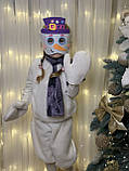 Дитячий карнавальний костюм "Сніговик", новорічний костюм на ранок, дитячий костюм атласний з хутром, фото 6