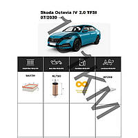 Комплект фільтрів Skoda Octavia IV 2.0 TFSI (2020-) WIX