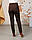Брюки жіночі класичні укорочені Алекс шоколад, фото 3