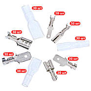 Набір обтискних клем з ізоляцією - 270 шт (2.8 мм, 4.8 мм, 6.3 мм) - конектори - клеми мама-тато - SLV, фото 10