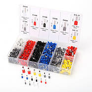 Набір 1200 шт - обтискні наконечники - ізольовані мідні клеми для проводів, фото 2