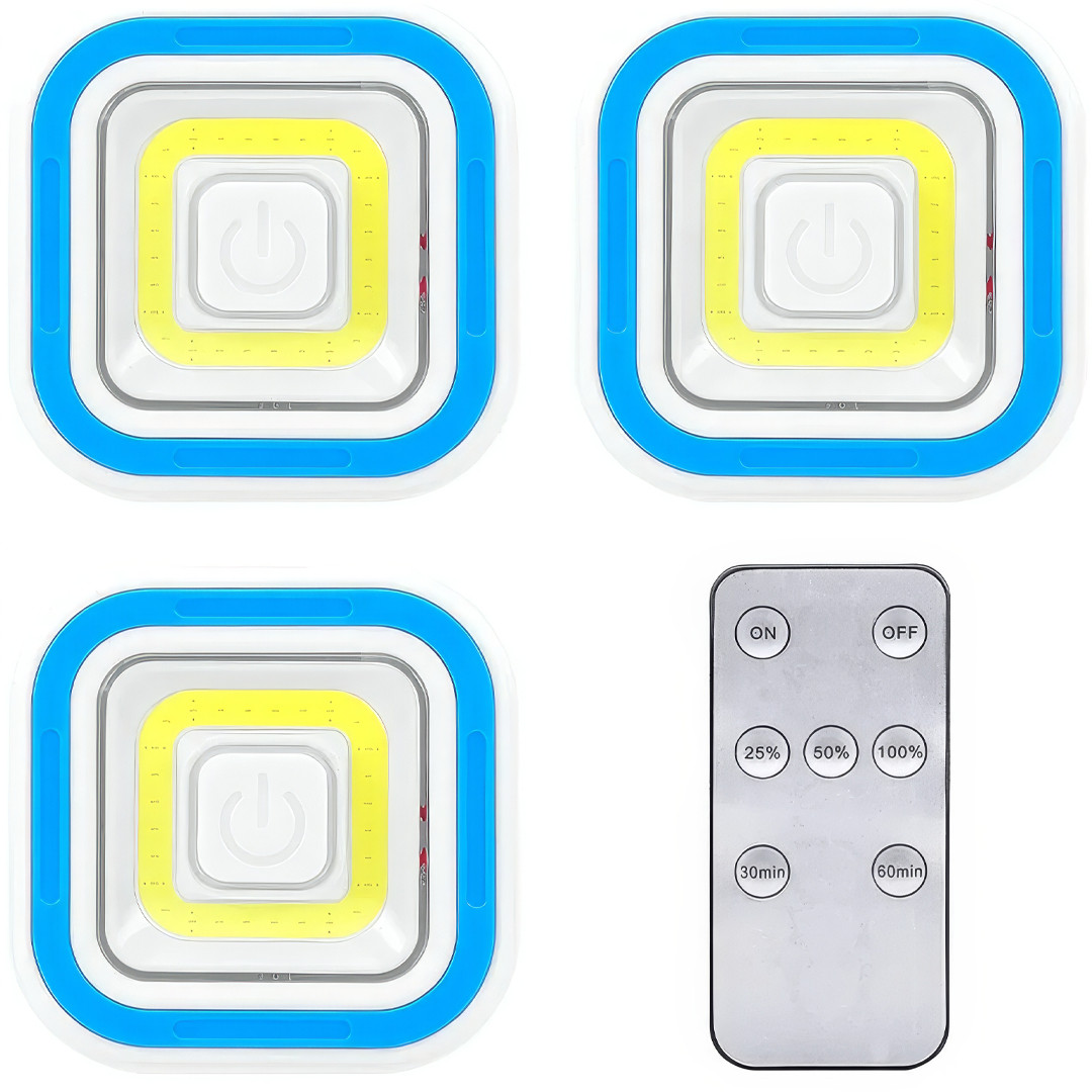 Набір із 3 світлодіодних настінних світильників з пультом Light Remote Control  Настінні світильники для дому, фото 1
