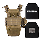 Бронежилет з грецькими плитами 6 класу захисту з підсумками 9 шт Койот/Coyote, фото 4