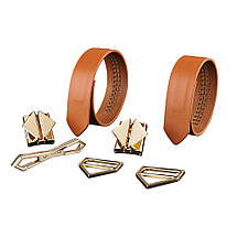 Наручники LOCKINK Wristcuffs/Anklecuffs Brown Set, фото 3