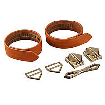 Наручники LOCKINK Wristcuffs/Anklecuffs Brown Set, фото 4