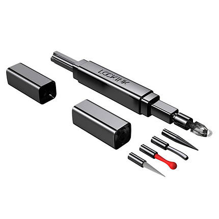 Ексклюзивний тиклер LOCKINK 5-head Flirting Tickler — Grey з п'ятьма насадками, фото 1