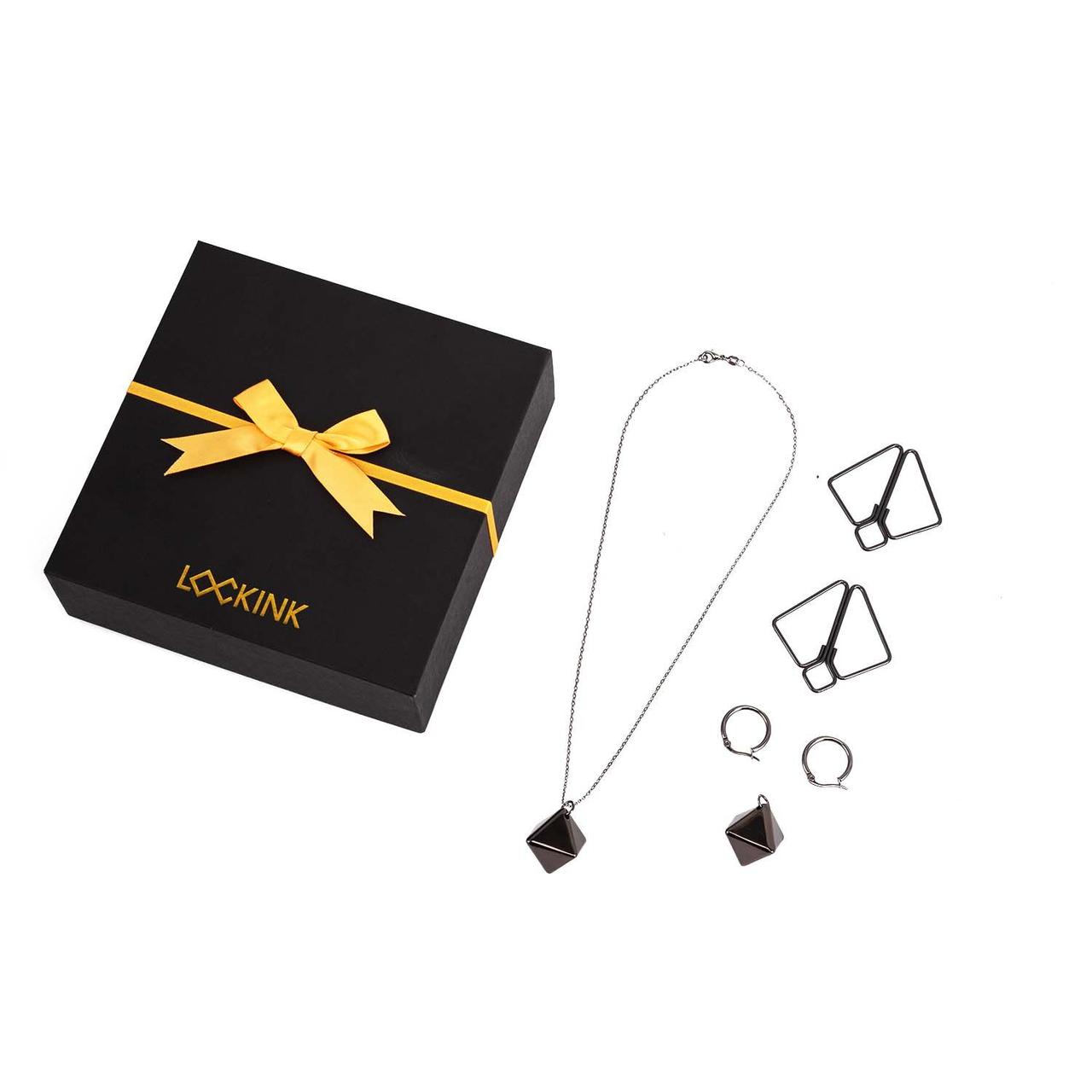 Затискачі для сосків із важкою підвіскою LOCKINK Nipple Clamps with Heavy Pendant - Grey