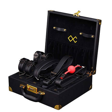 БДСМ-набір LOCKINK Moonlight Treasure Chest — Black Set, фото 1