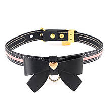 Поводок LOCKINK SEVANDA Love Heart Butterfly Leather Collar Set - Black, фото 3