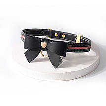 Поводок LOCKINK SEVANDA Love Heart Butterfly Leather Collar Set - Black, фото 4