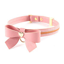 Поводок LOCKINK SEVANDA Love Heart Butterfly Leather Collar Set - Pink, фото 2