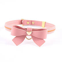 Поводок LOCKINK SEVANDA Love Heart Butterfly Leather Collar Set - Pink, фото 5