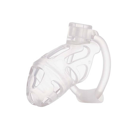 Клітка для пінису LOCKINK SEVANDA Plastic Penis Chastity Cage — Transparent, фото 1