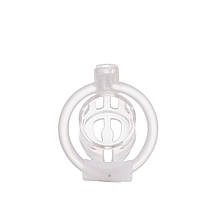 Клітка для пінису LOCKINK SEVANDA Plastic Penis Chastity Cage — Transparent, фото 2