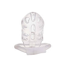 Клітка для пінису LOCKINK SEVANDA Plastic Penis Chastity Cage — Transparent, фото 4