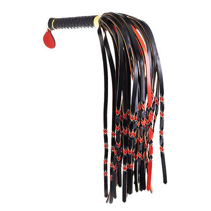 Флоггер LOCKINK SEVANDA Red & Black Braided Tail Flogger, фото 1