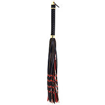 Флоггер LOCKINK SEVANDA Red & Black Braided Tail Flogger, фото 2