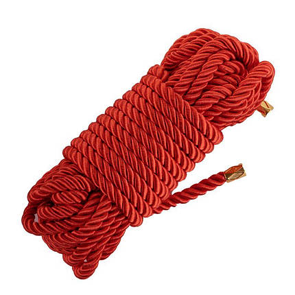 Мотузка для шибарі LOCKINK SEVANDA Shibari Pratice Rope, червона, 8 м, нейлон+бавовна, фото 1