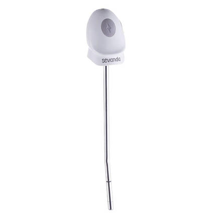 Уретральний зонд LOCKINK SEVANDA Vibrating & E-stim Metal Urethral Sounding — White, фото 1