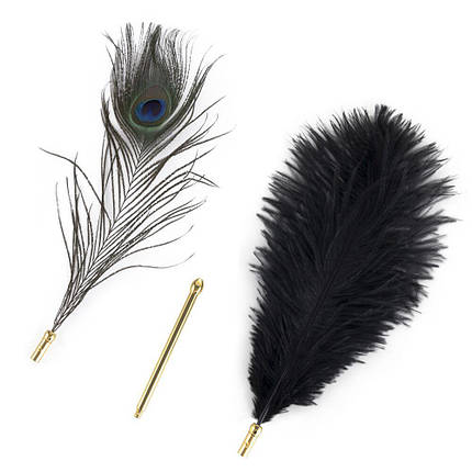 Щекоталка LOCKINK SEVANDA Natural Peacock Flirting Feather Tickler, перо павлина, фото 1