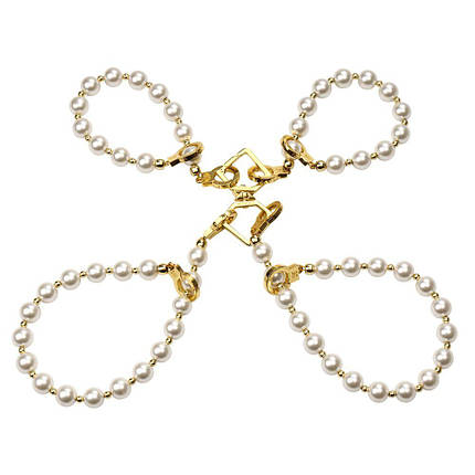 Перлинні наручники та поні LOCKINK Pearl Handcuffs&ARklecuffs, фото 1
