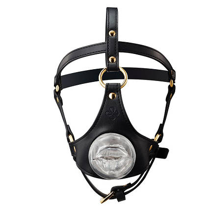 Маска-збруя для орального сексу LOCKINK SEVANDA Blowjob Head Harness, фото 1