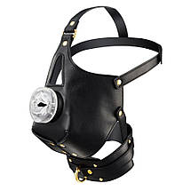 Маска-збруя для орального сексу з повідцем LOCKINK SEVANDA Blowjob Head Muzzle with Leash, фото 2
