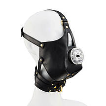 Маска-збруя для орального сексу з повідцем LOCKINK SEVANDA Blowjob Head Muzzle with Leash, фото 3