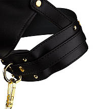 Маска-збруя для орального сексу з повідцем LOCKINK SEVANDA Blowjob Head Muzzle with Leash, фото 4