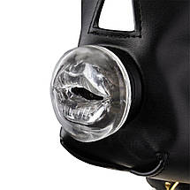 Маска-збруя для орального сексу з повідцем LOCKINK SEVANDA Blowjob Head Muzzle with Leash, фото 5