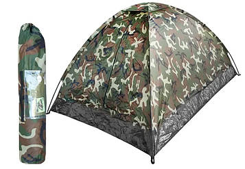 Туристичний Намет двомісний з чохлом до 5000 мм Mil-Tec  Igloo 14207020 Woodland PeremogaUA