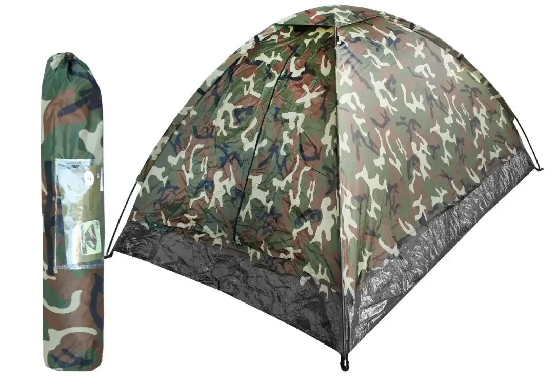 Туристичний Намет з чохлом двомісний до 5000 мм Mil-Tec Igloo 14207020 Woodland, фото 1