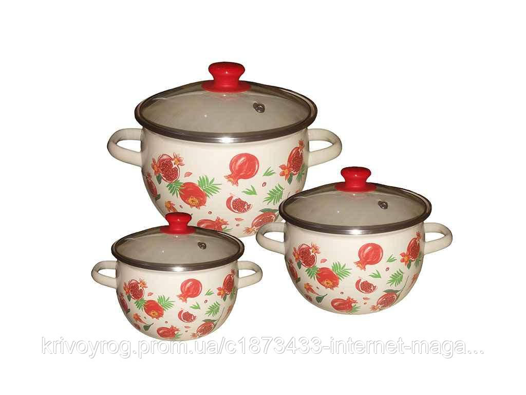 Набір посуду 3 предм. Набір I6926 Гранат (молочна) ТМ IDILIA, фото 1