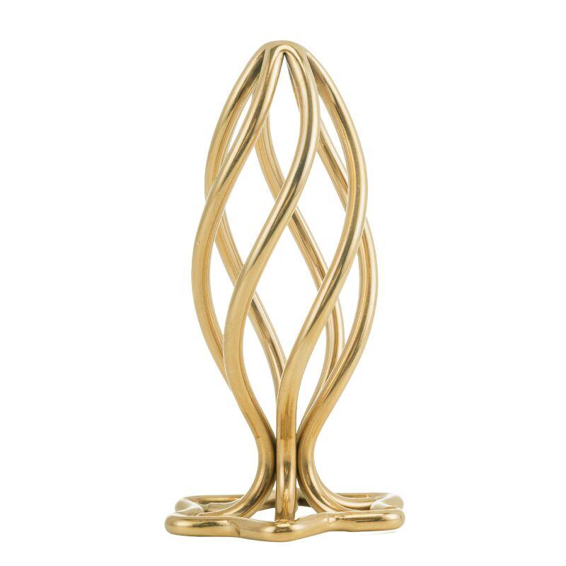 Анальна пробка LOCKINK SEVANDA Hollow Spiral Golden Metal Anal Plug - S size 18+