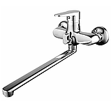 Змішувач для ванної з довгим виливом 30 см одноважільний MIXXUS ELVIS 006 (EURO), фото 6