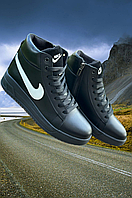 NIKE TOTAL кожаные зимние подростковые ботинки кроссовки на меху