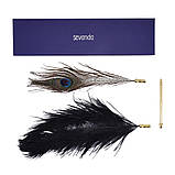 Лоскітка LOCKINK SEVANDA Natural Peacock Flirting Feather Tickler, перо павича, фото 8