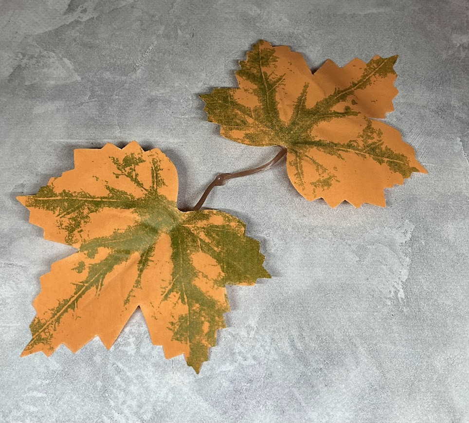 Кленовий лист (подвійний), 10*10,5 см, колір-помаранчевий, арт 017143, поштучно, Помаранчевий, фото 1