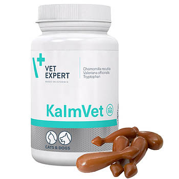 Калмвет KalmVet Vetexpert 60 капсул Twist off Заспокійливий препарат для Собак та Котів Vet Expert