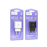 Мережевий Зарядний Пристрій Hoco C140A 1USB QC 18W Колір Чорний, фото 7