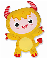 Фольгована фігура Монстр жовтий куля повітряна 88х61 см Flexmetal