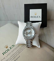 Жіночий наручний годинник Rolex silver
