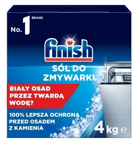 3 шт. Грубозерниста сіль для посудомийної машини Finish 4 кг Finish посудомийки
