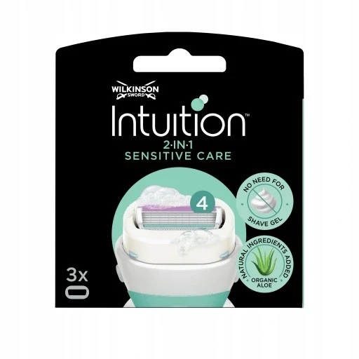 3 шт. Вкладиші для станків Wilkinson Sword Intuition 3 шт. 2в1 чутливий догляд леза станка 3шт