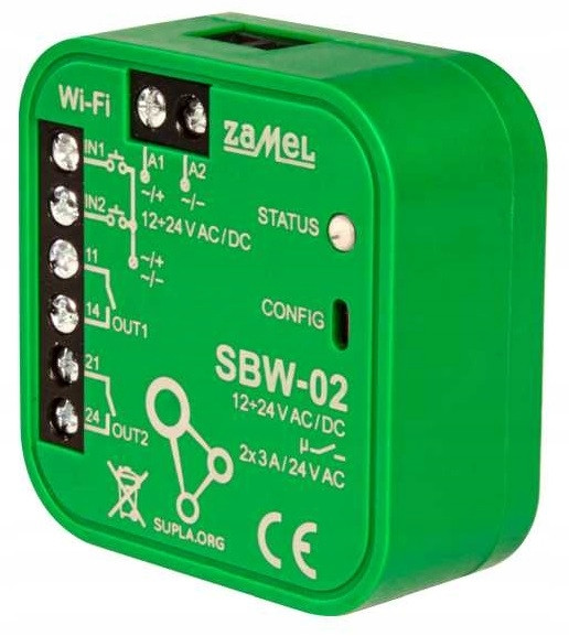 Контролер для воріт з 2 входами Wi-fi Faac Nice Wi-fi з 2 каналами Zamel Sbw-02