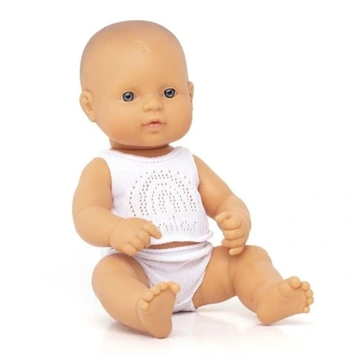 Лялька іспанська Miniland Baby європейка 32 см дівчинка з одягом