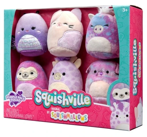 Набір іграшок Jazwares Squishville Purple Pals Squad Squishmallows міні-плюш на 6 штук
