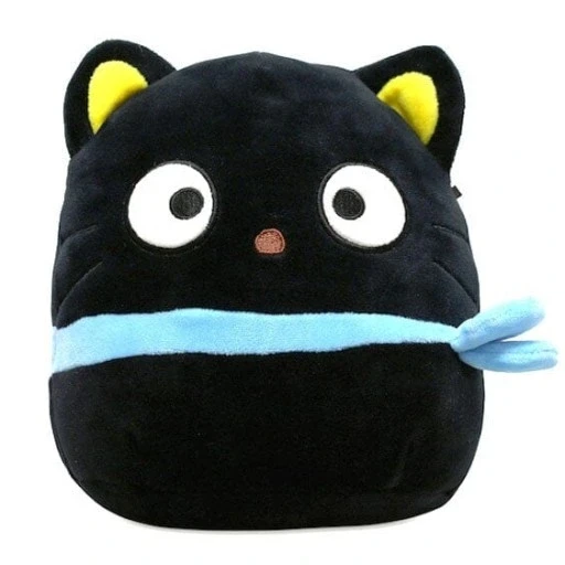 Squishmallows Sanrio Hello Kitty маскотка чорний котик Chococat 20 см