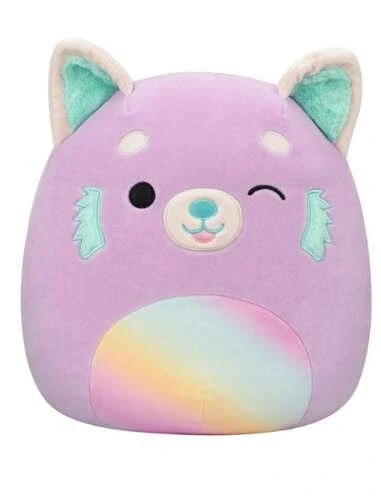 Lexis фіолетовий панда з райдужним животиком Squishmallows плюшева іграшка 30 см
