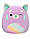 Lexis фіолетовий панда з райдужним животиком Squishmallows плюшева іграшка 30 см, фото 2